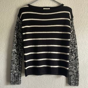Poof Excellence - Acrylic Knit Sweater - Black and White - Size Small